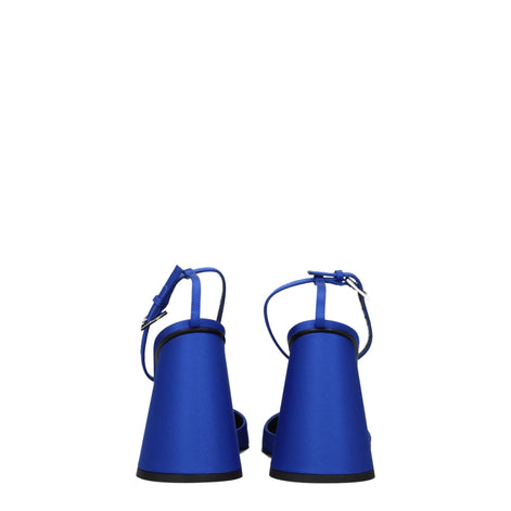 The Attico Blue Satin Platform Sandals The Attico
