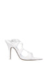 The Attico White Leather Stiletto Heel Sandals The Attico