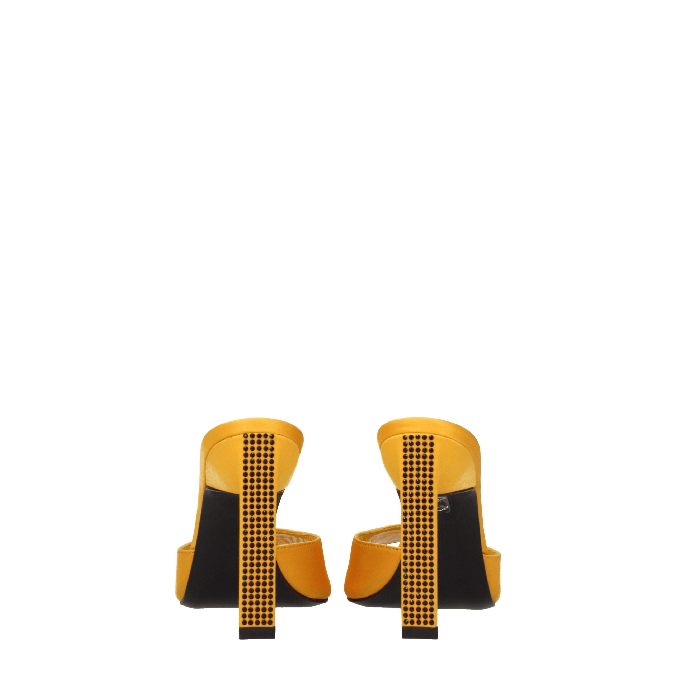 The Attico Orange Satin Stiletto Heel Sandals The Attico