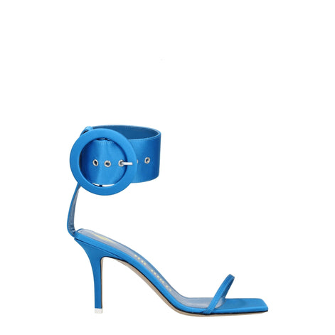 The Attico Light Blue Satin Stiletto Heel Sandals The Attico