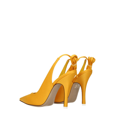 The Attico Orange Satin High Heel Pumps The Attico