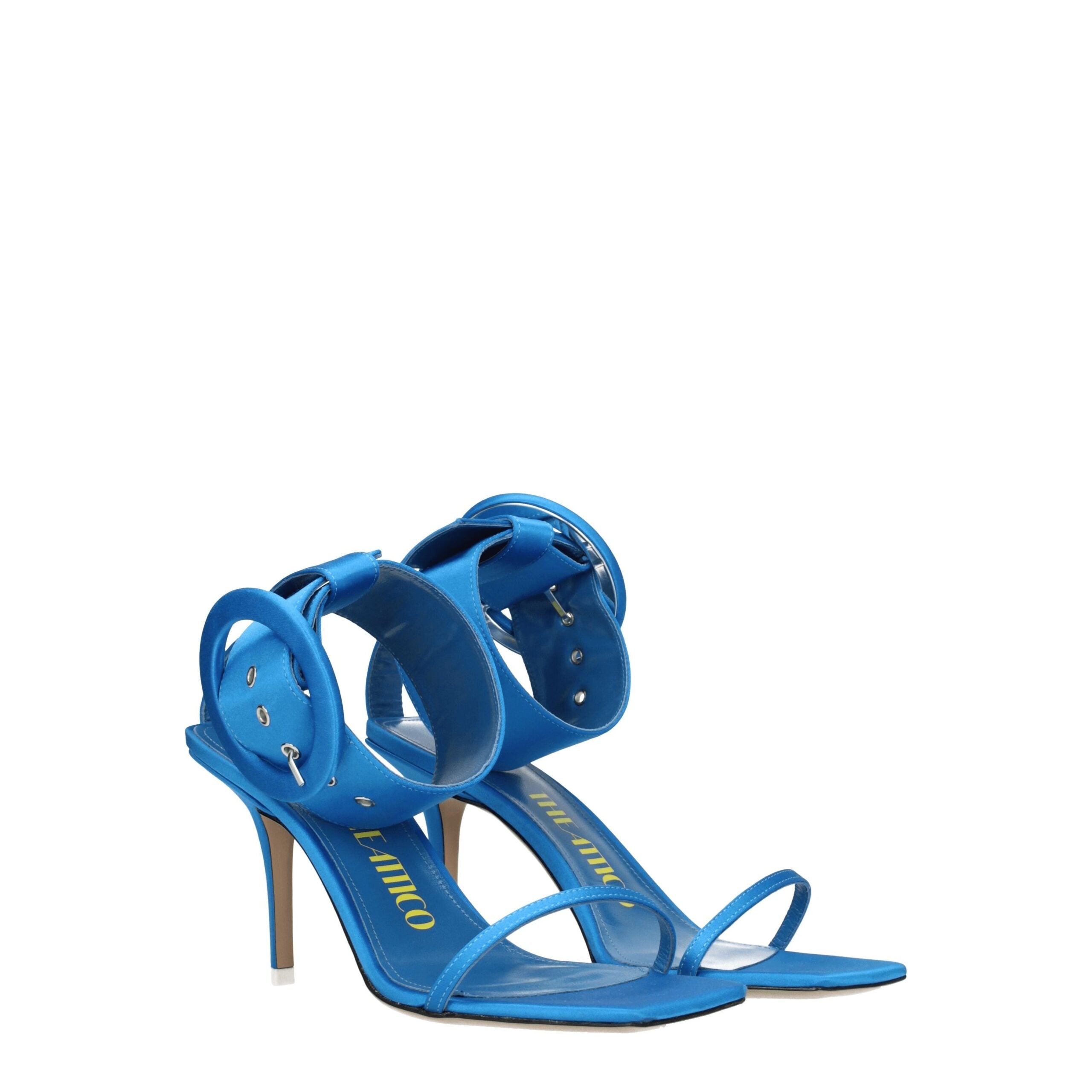 The Attico Light Blue Satin Stiletto Heel Sandals The Attico
