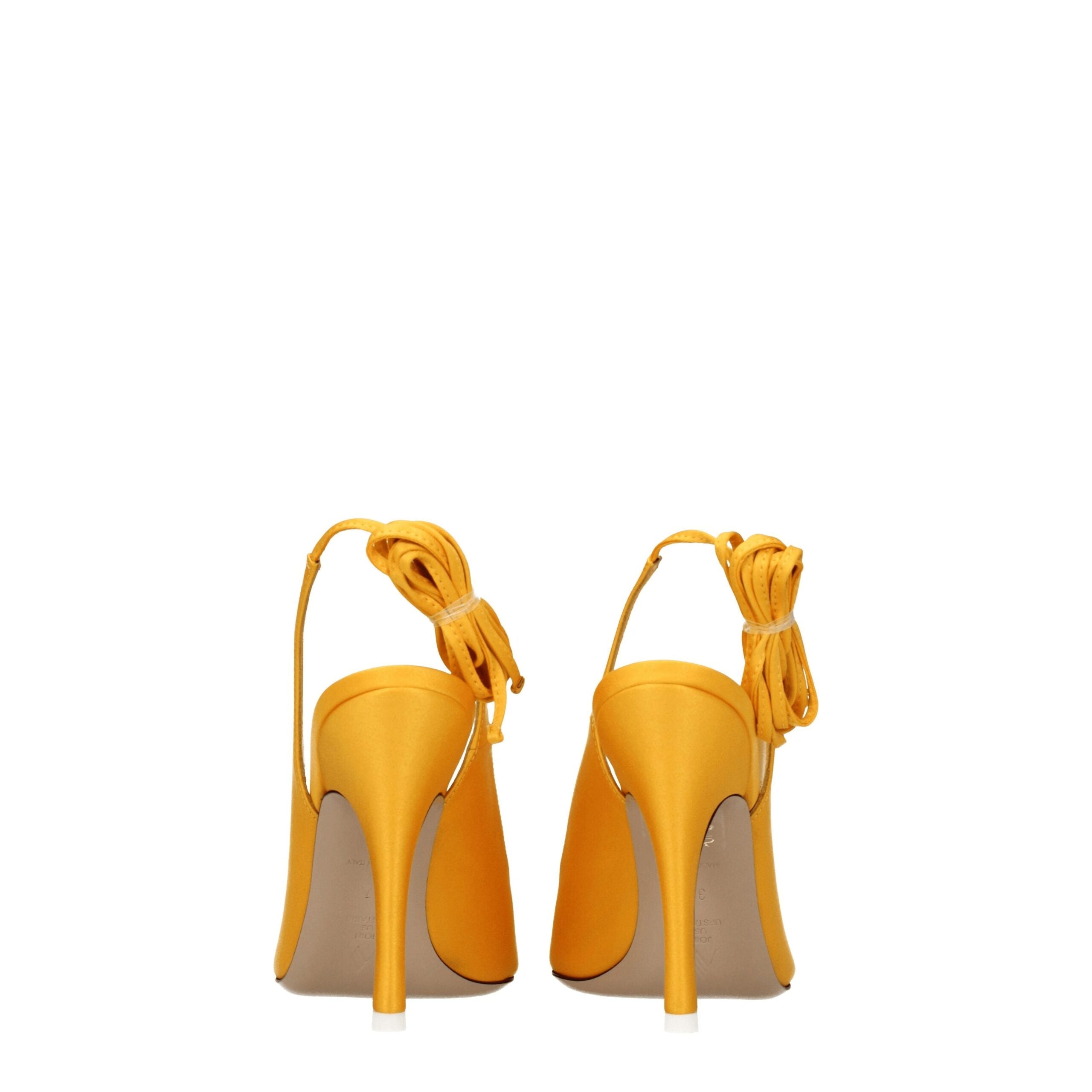 The Attico Orange Satin High Heel Pumps The Attico