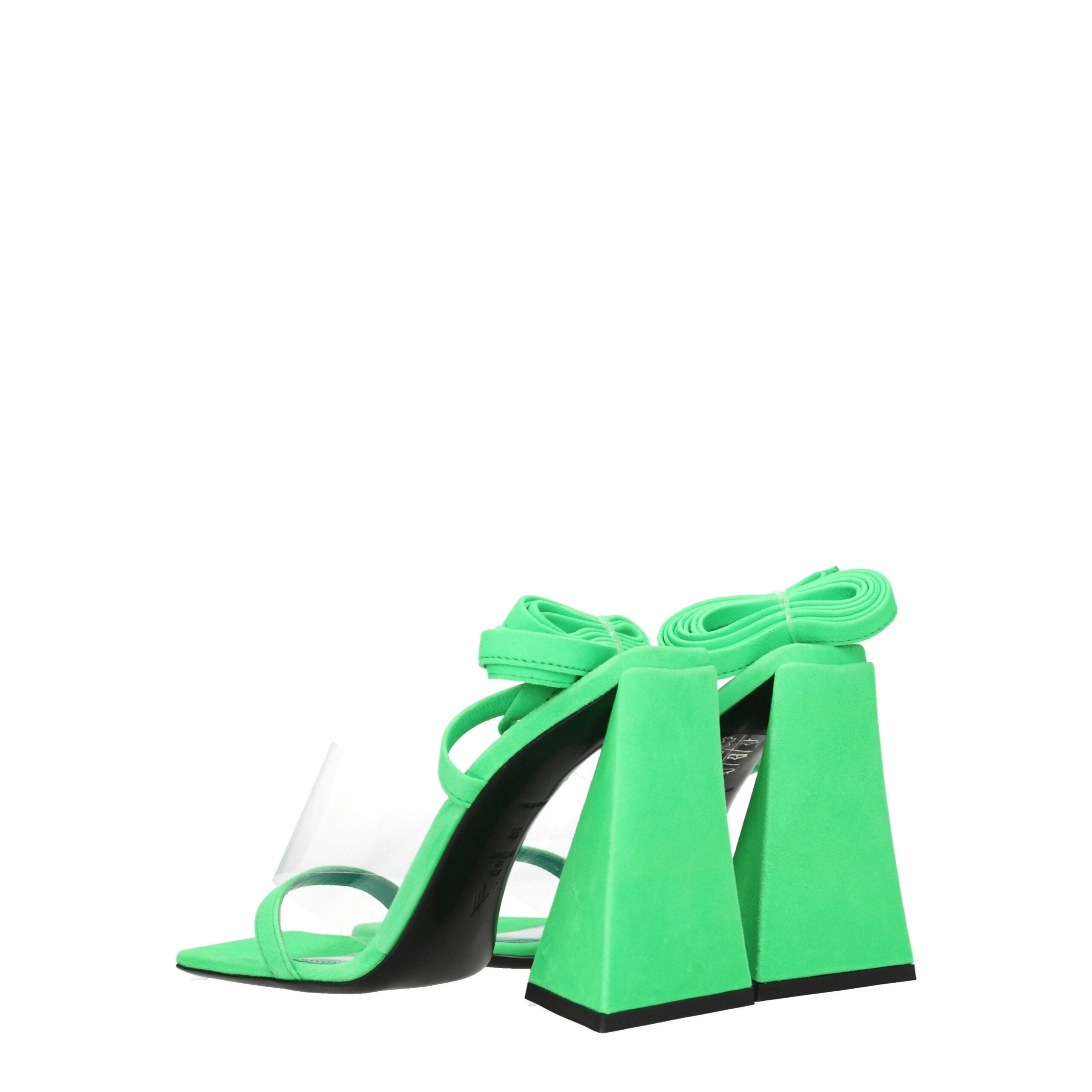 The Attico Transparent Leather Flat Sandals The Attico