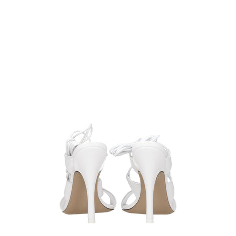 The Attico White Leather Stiletto Heel Sandals The Attico