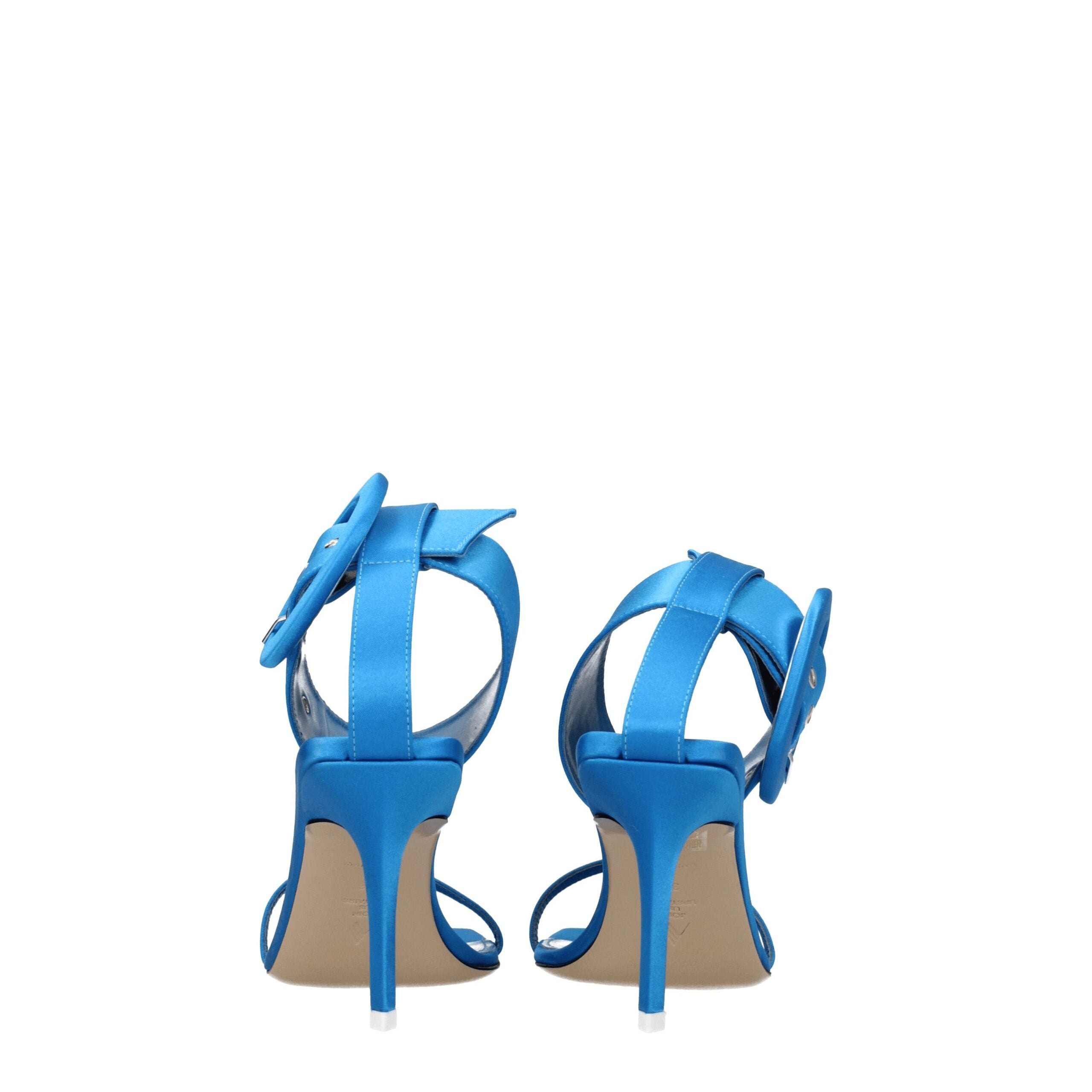 The Attico Light Blue Satin Stiletto Heel Sandals The Attico