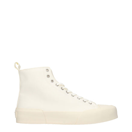 Jil Sander Beige Fabric High Top Sneakers Jil Sander