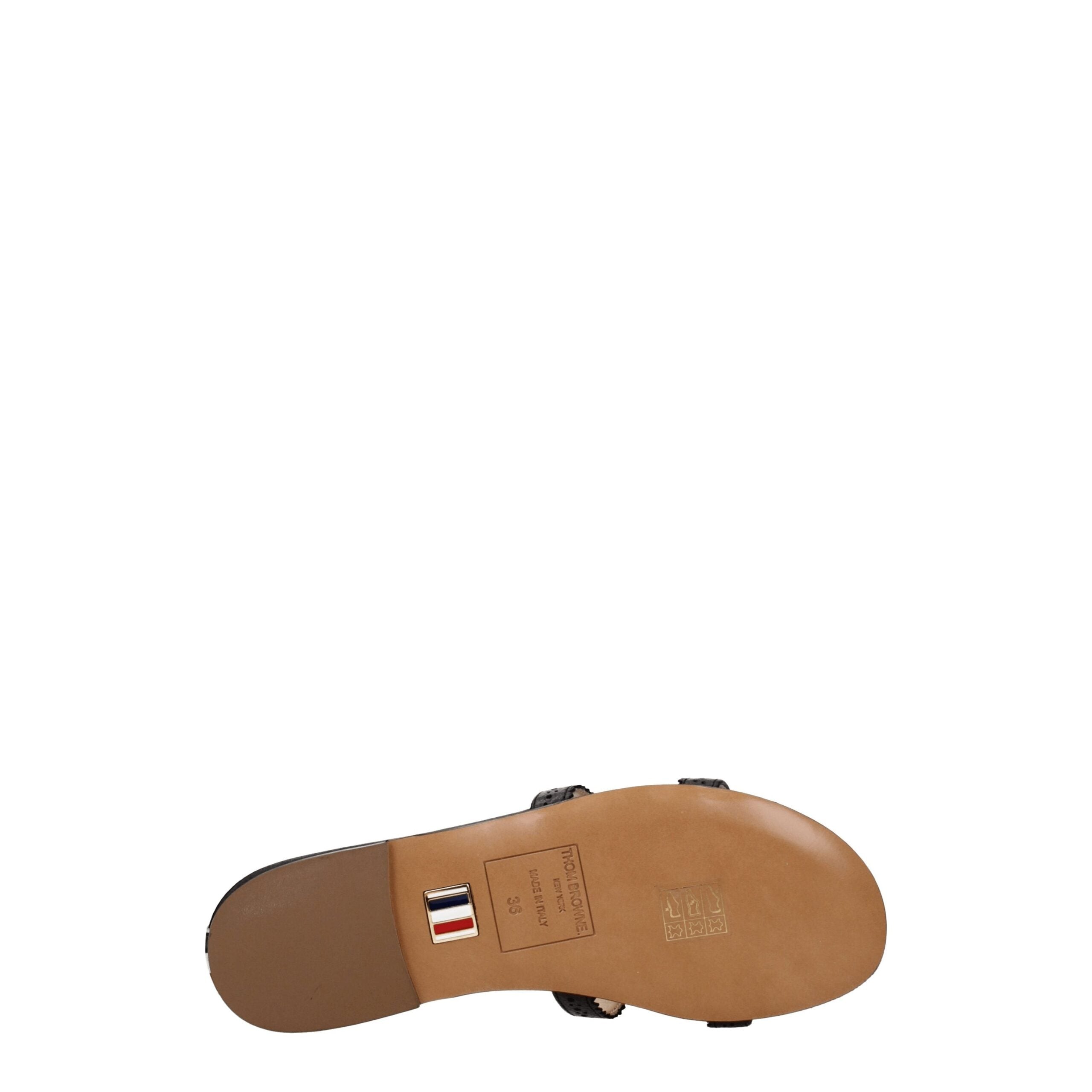 Thom Browne Black Leather Slippers Thom Browne