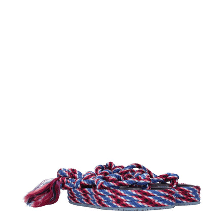 Isabel Marant Blue Fabric Flat Sandals Isabel Marant