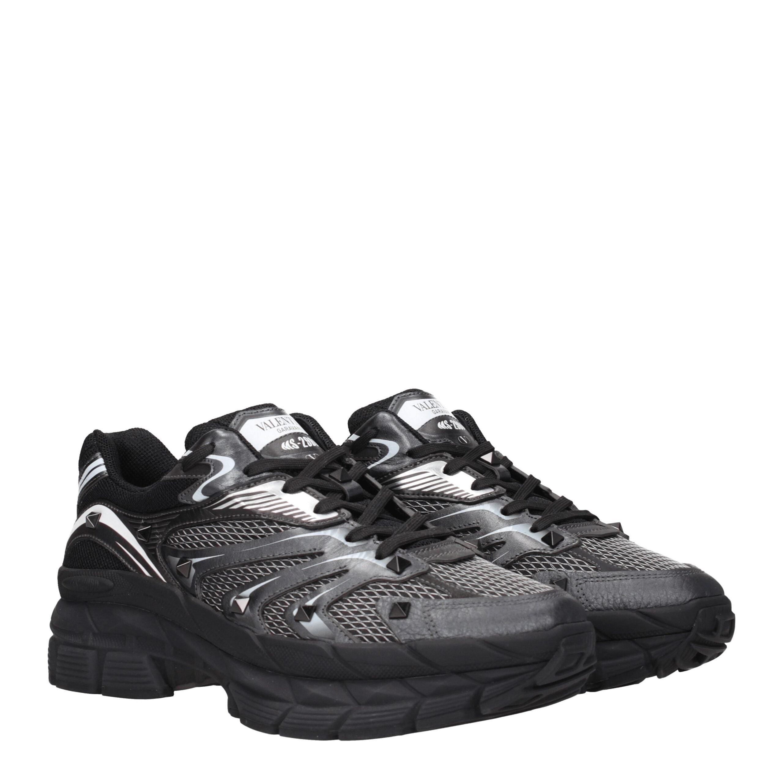 Valentino Garavani Black Fabric Athletic Sneakers Valentino Garavani