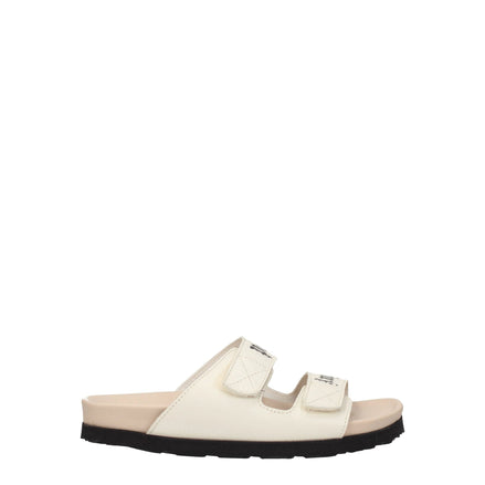 Palm Angels Beige Leather Flat Sandals Palm Angels