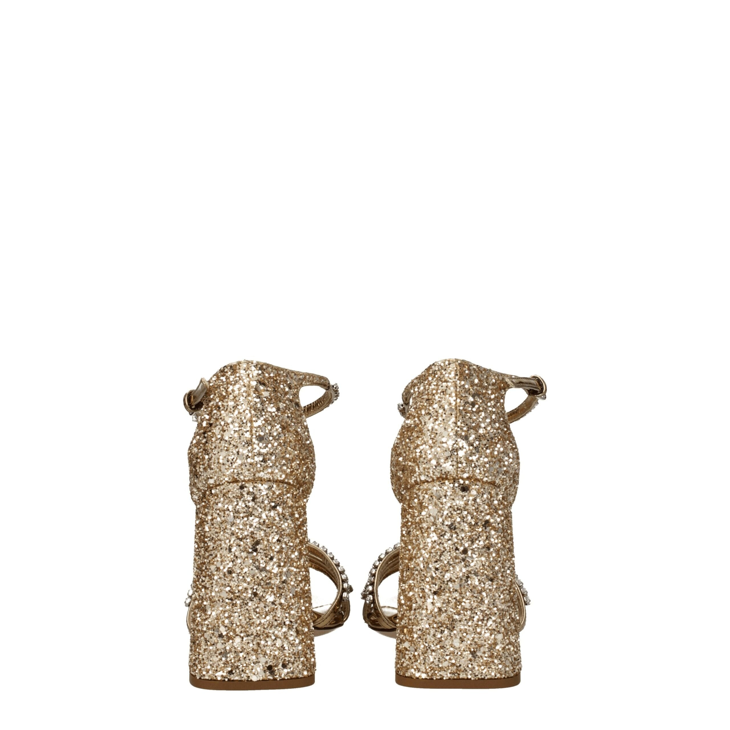 Miu Miu Gold Plastic Platform Sandals Miu Miu