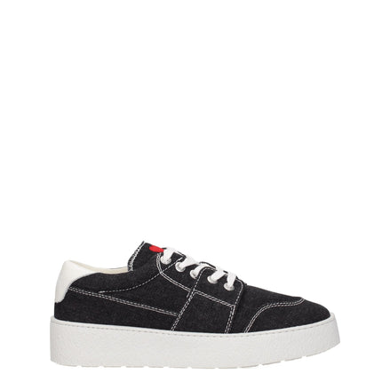 Ami Paris Black Fabric Low Top Sneakers Ami Paris