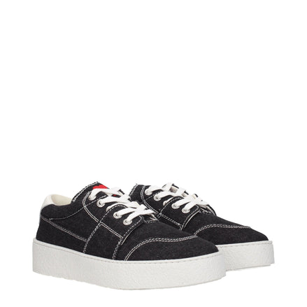 Ami Paris Black Fabric Low Top Sneakers Ami Paris