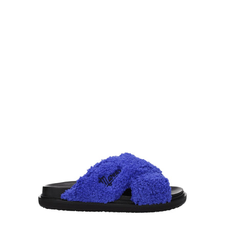 Marni Purple Fabric Slippers Marni