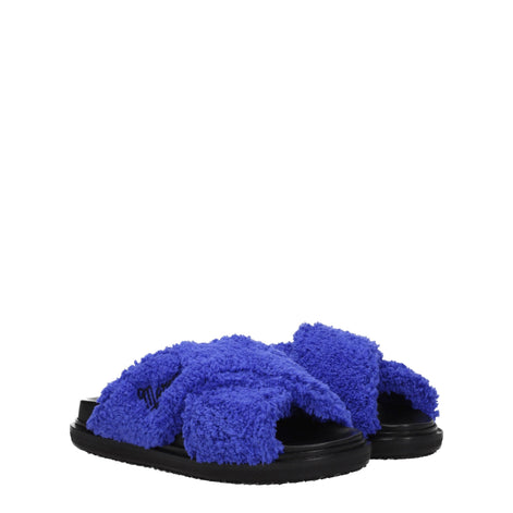 Marni Purple Fabric Slippers Marni