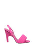 The Attico Pink Fabric Stiletto Heel Sandals The Attico