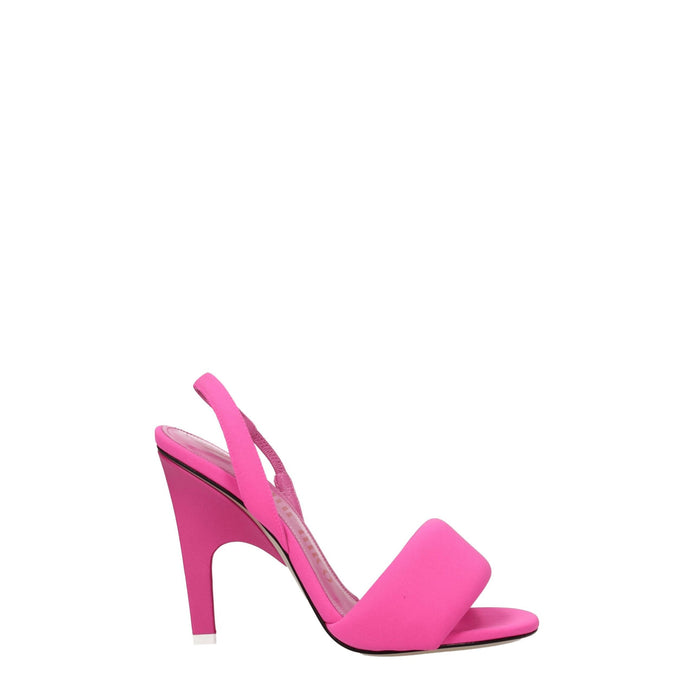The Attico Pink Fabric Stiletto Heel Sandals The Attico