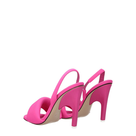 The Attico Pink Fabric Stiletto Heel Sandals The Attico