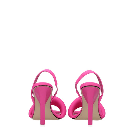 The Attico Pink Fabric Stiletto Heel Sandals The Attico