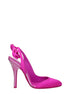 The Attico Pink Satin Stiletto Heel Sandals The Attico