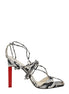 The Attico White Leather Stiletto Heel Sandals The Attico