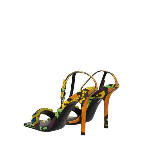 The Attico Multicolor Leather Stiletto Heel Sandals The Attico