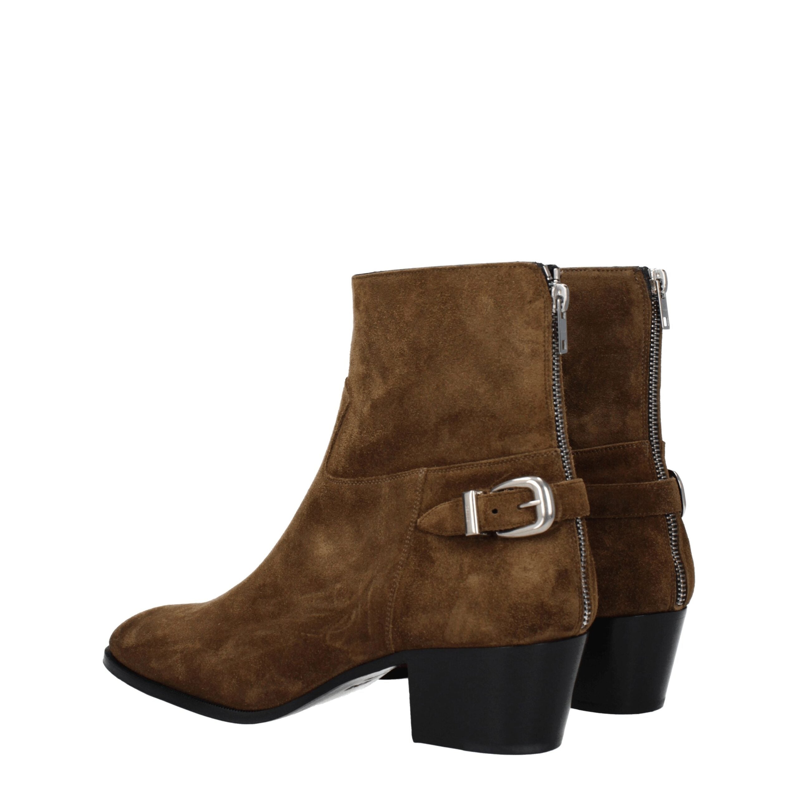 Celine Brown Leather Ankle Boots Celine