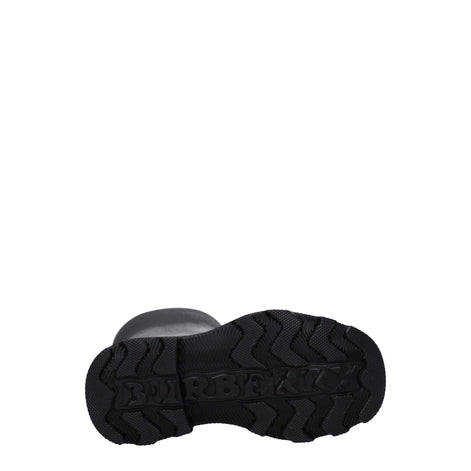 Burberry Black Cotton Rain Boots Burberry