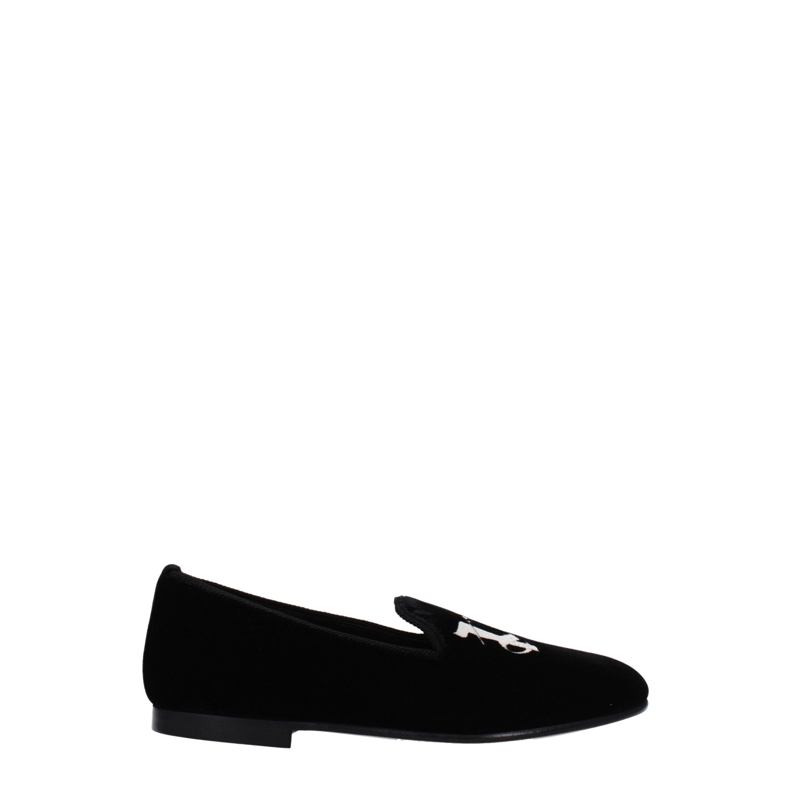 Palm Angels Black Velvet Slip-On Loafers Palm Angels