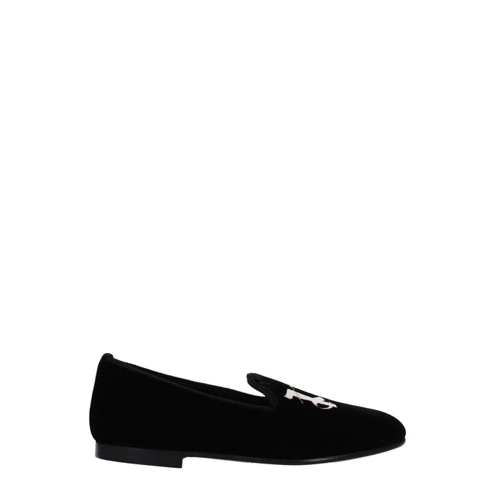 Palm Angels Black Velvet Slip-On Loafers Palm Angels