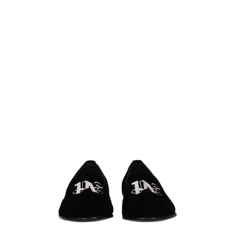 Palm Angels Black Velvet Slip-On Loafers Palm Angels