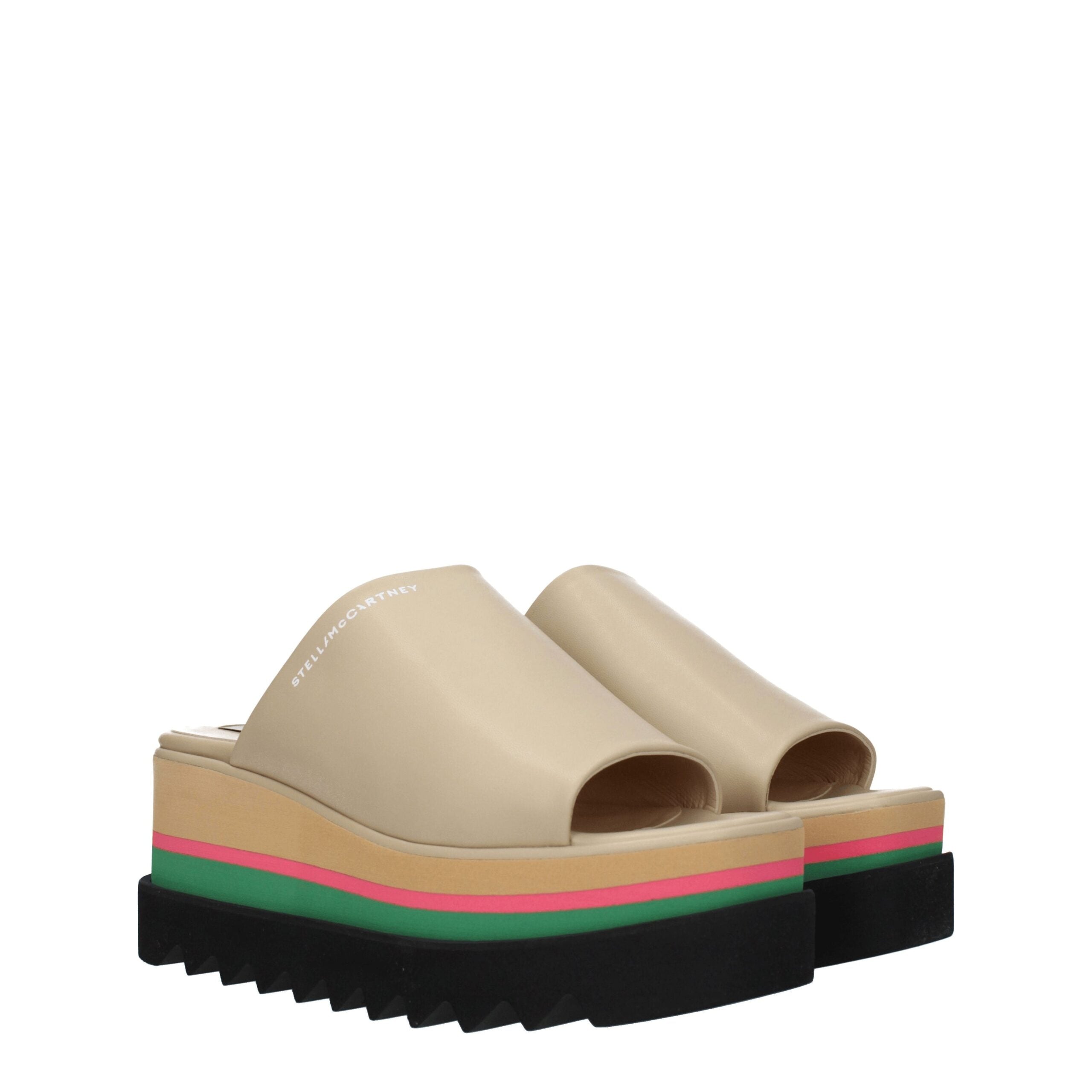 Stella McCartney Beige Leather Slippers Stella McCartney