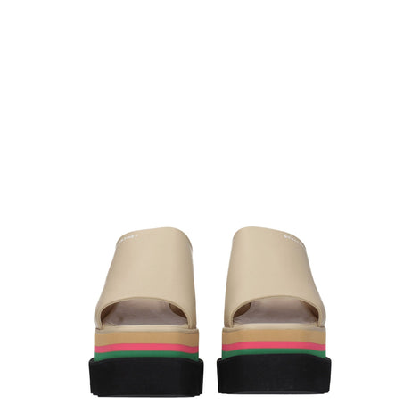 Stella McCartney Beige Leather Slippers Stella McCartney