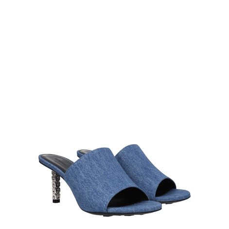 Givenchy Blue Fabric Platform Sandals Givenchy