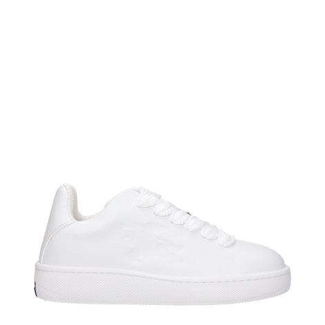 Burberry White Leather Low Top Sneakers Burberry