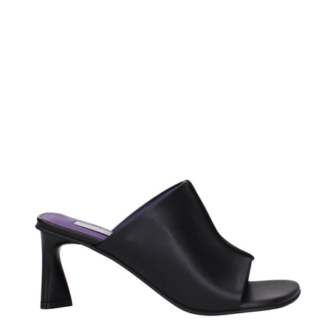 Stella McCartney Black Leather Stiletto Heel Sandals Stella McCartney