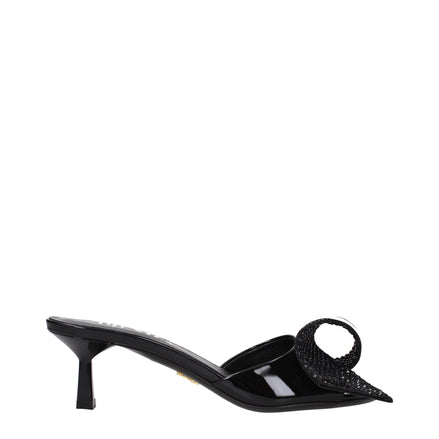 Prada Black Leather Sandals Prada