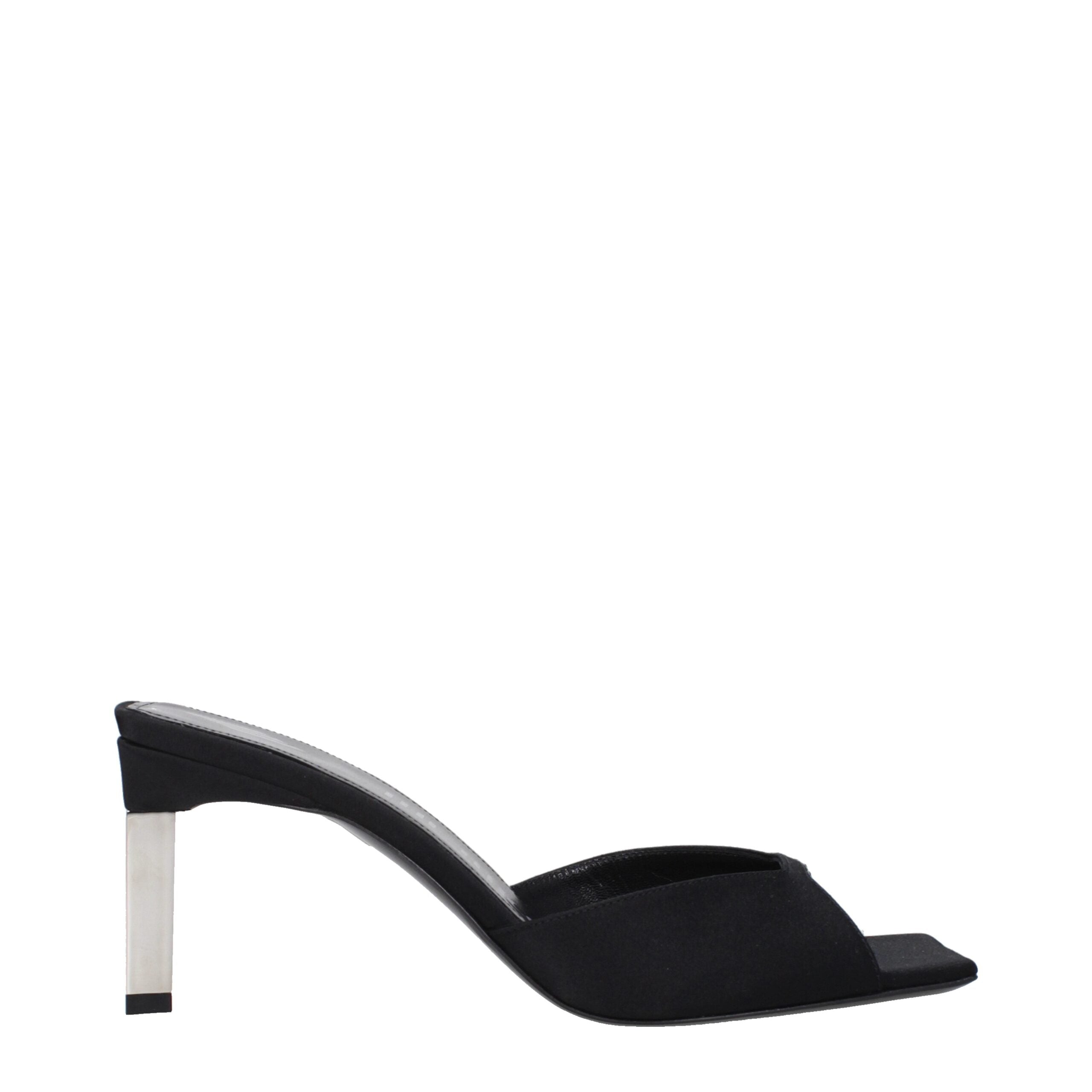 The Attico Black Satin Stiletto Heel Sandals The Attico