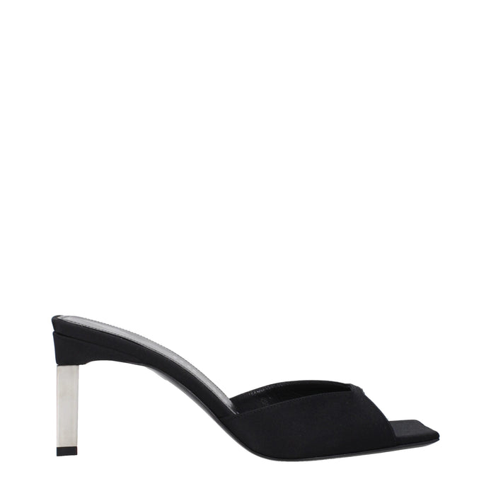 The Attico Black Satin Stiletto Heel Sandals The Attico