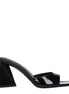 The Attico Black Leather Stiletto Heel Sandals The Attico