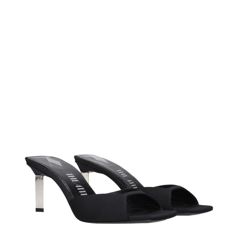 The Attico Black Satin Stiletto Heel Sandals The Attico