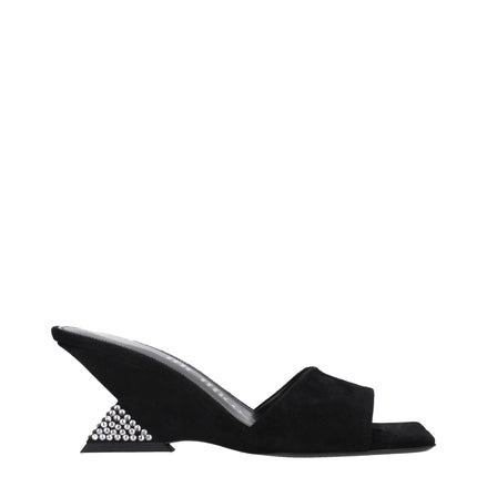 The Attico Black Leather Platform Sandals The Attico
