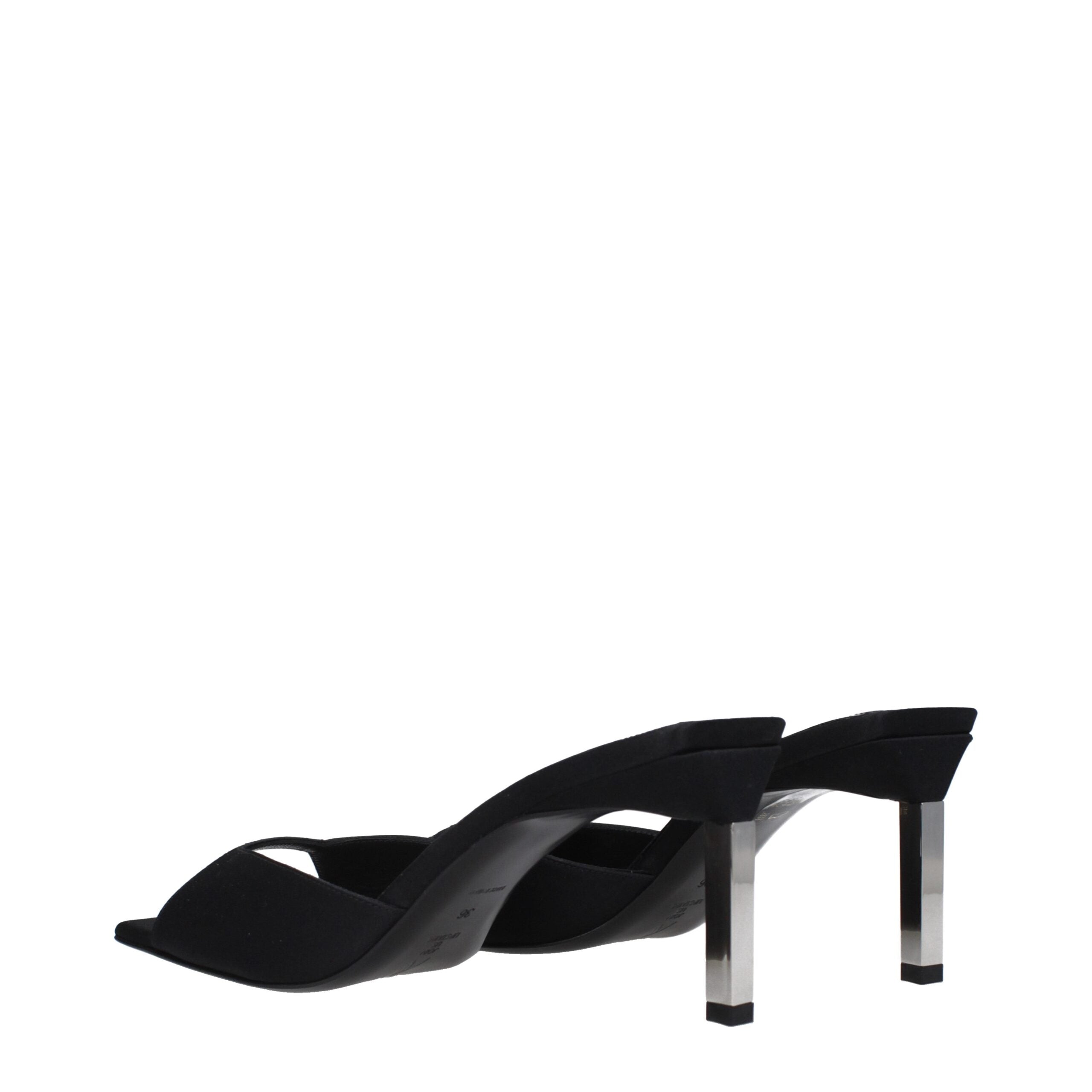 The Attico Black Satin Stiletto Heel Sandals The Attico