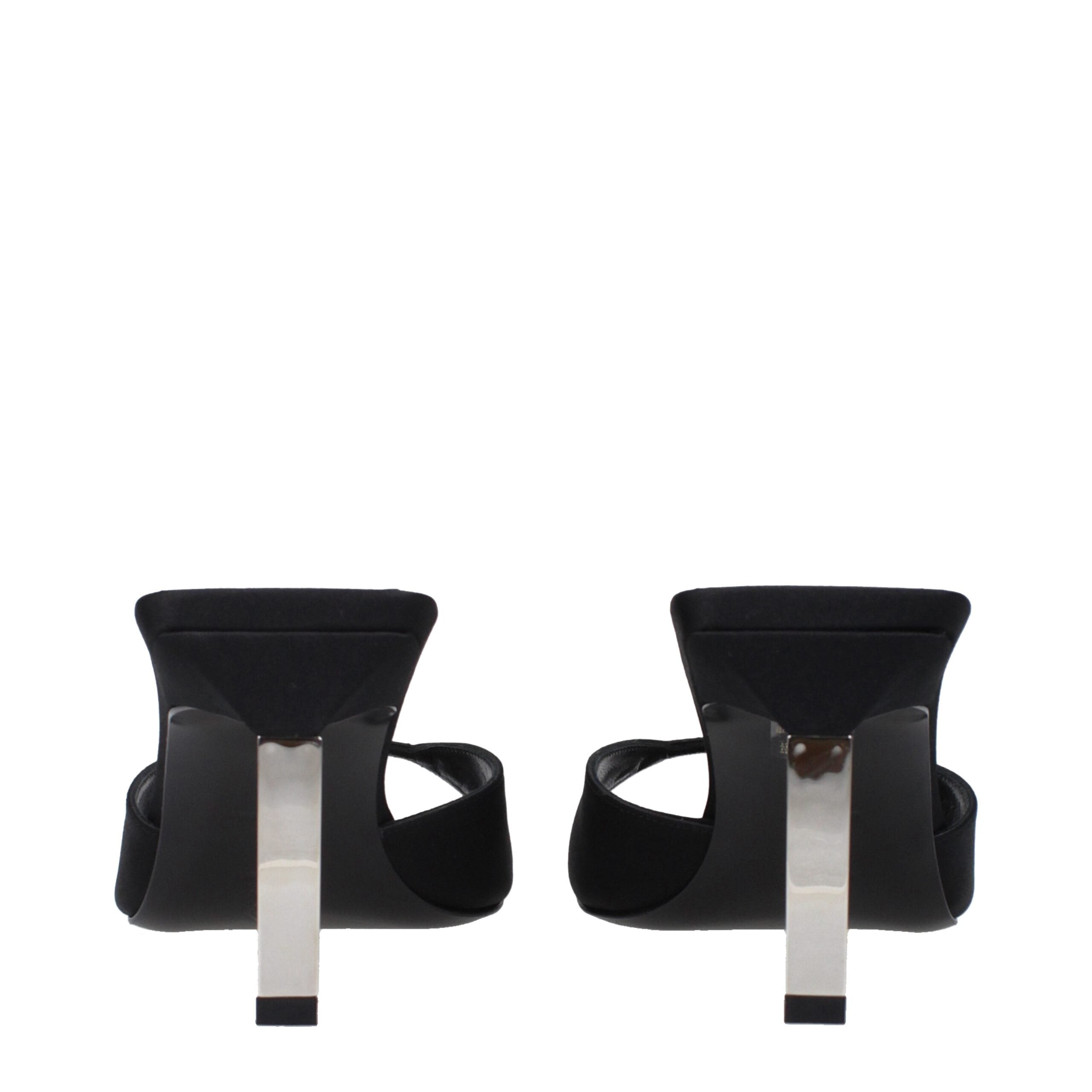 The Attico Black Satin Stiletto Heel Sandals The Attico