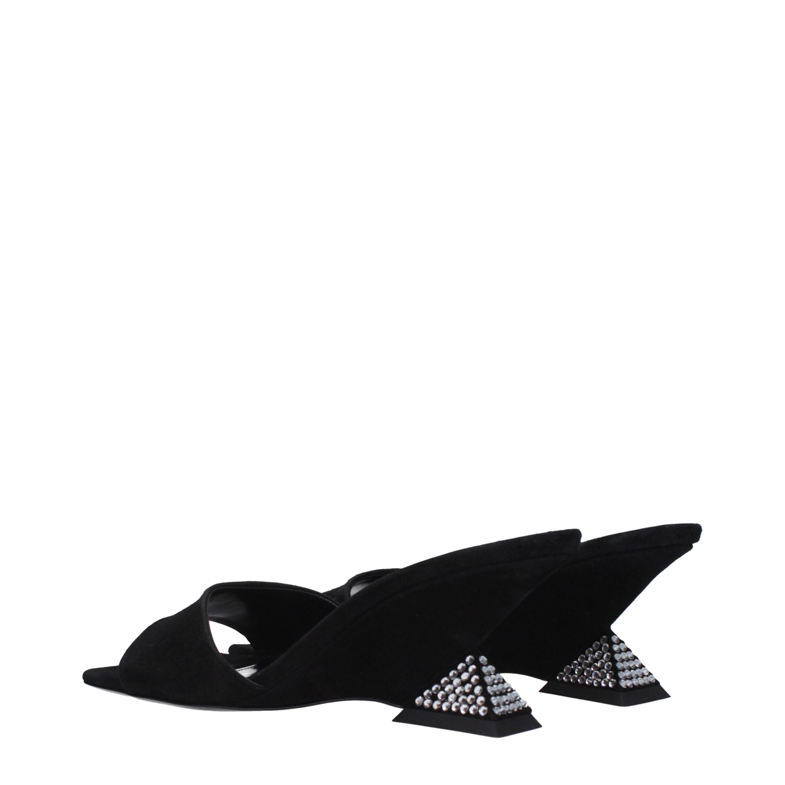 The Attico Black Leather Platform Sandals The Attico