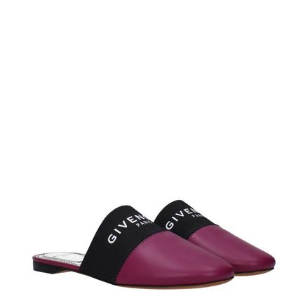 Givenchy Purple Leather Slippers Givenchy