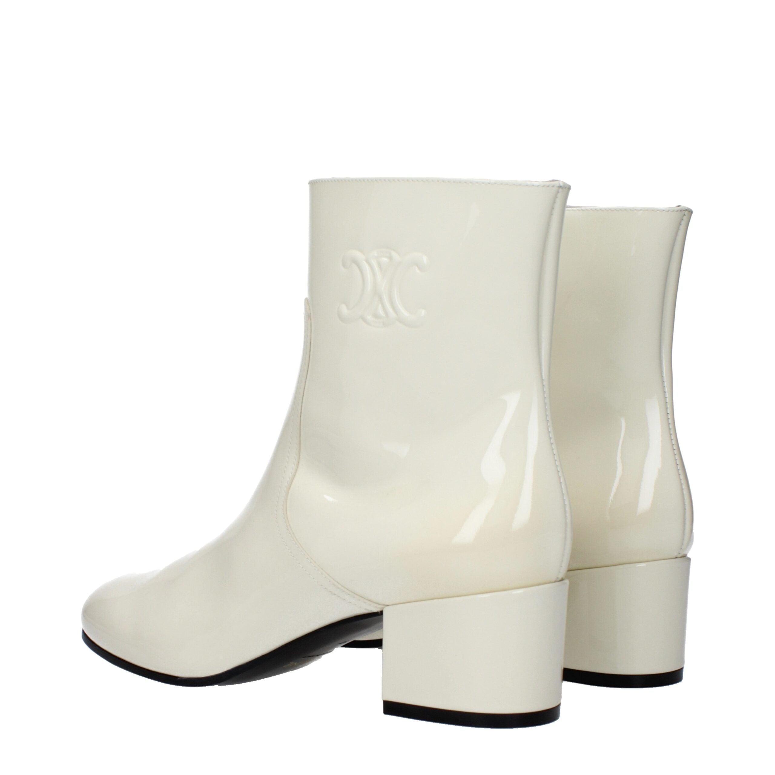 Celine Beige Leather Ankle Boots Celine