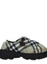 Burberry Green Fabric Slip-On Loafers Burberry