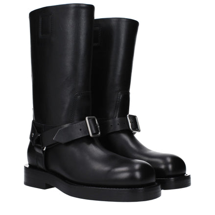Burberry Black Leather Boots Burberry